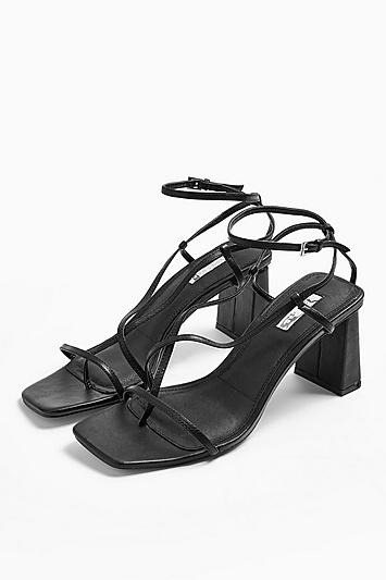 Topshop Nico Black Set Back Heels