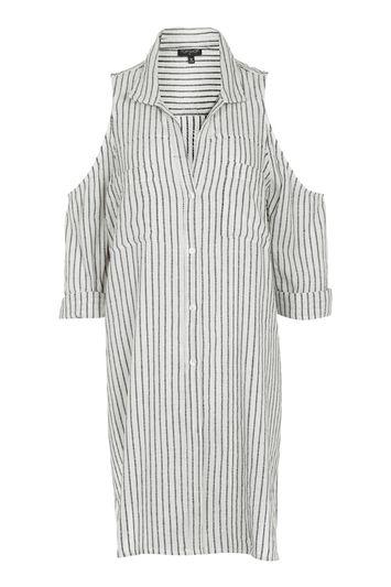 Topshop Stripe Beach Shirt Dress
