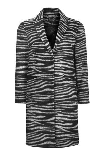 Topshop Zebra Print Coat