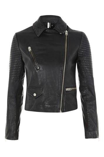 Topshop Real Leather Biker Jacket