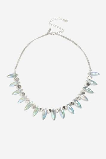 Topshop Mixed Facet Collar Necklace