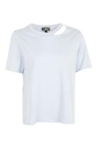 Topshop Petite Short Sleeve Choker T-shirt