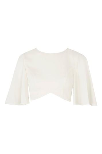 Topshop Angel Sleeve Crop Top