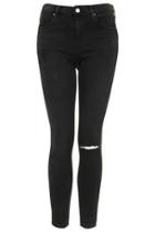 Topshop Moto Washed Black Leigh Jeans
