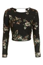 Topshop *stargo Long Sleeve Crop Top By Wyldr