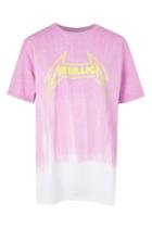 Topshop Metallica Ombre T-shirt By And Finally