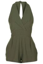 Topshop *cross Bust Playsuit By Love