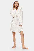 Topshop Oatmeal Tiger Textured Dressing Gown