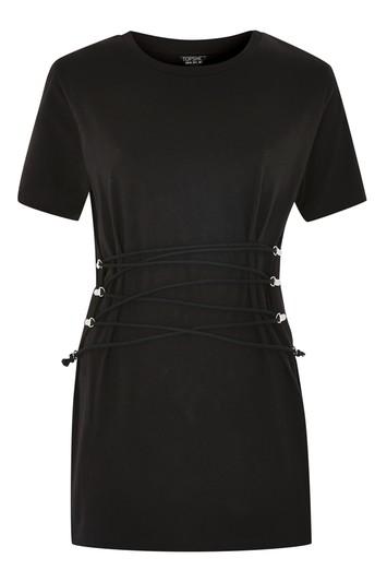 Topshop Longline Corset T-shirt