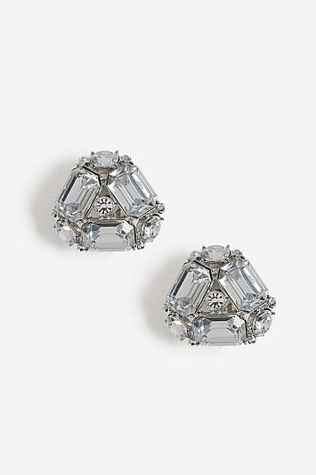Topshop Mega Crystal Clip On Earrings