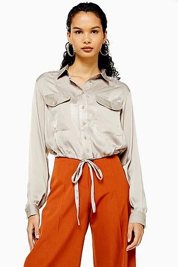 Topshop Drawstring Shirt