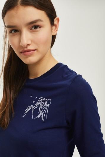 Topshop 'take A Hike' Long Sleeve T-shirt