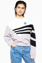 Topshop Swoop Stripe Sweatshirt By Adidas