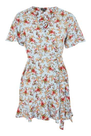 Topshop Petite Confetti Ditsy Print Tea Dress