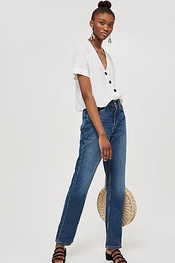 Topshop Dark Blue New Boyfriend Jeans