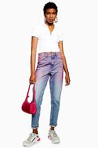 Topshop Pink Ombre Mom Jeans