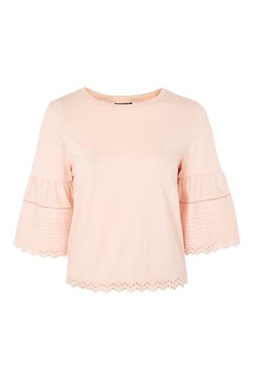 Topshop Pintuck Trim T-shirt