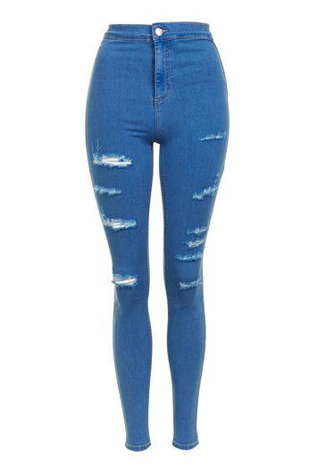 Topshop Moto Blue Super Rip Joni Jeans