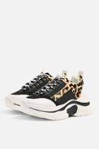 Topshop Celina Leopard Chunky Trainers