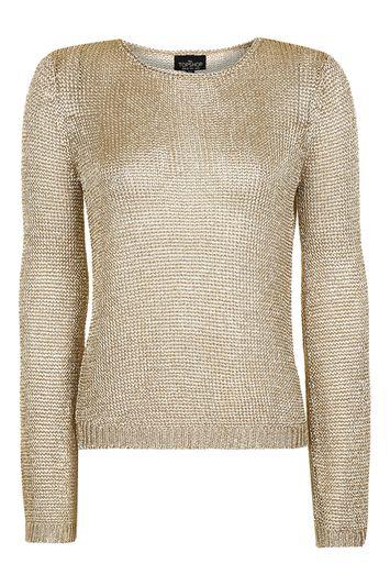 Topshop Tall Metal Yarn Jumper
