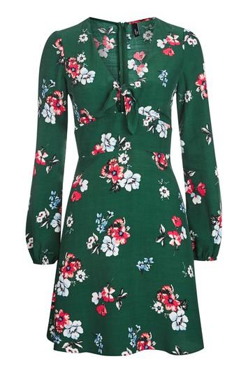 Topshop *nelly Floral Tie Front Dress By Nobody's Child