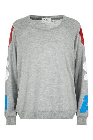 Topshop Usa Sleeve Sweat By Project Social T