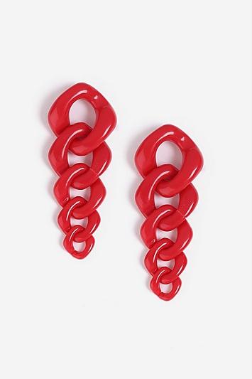 Topshop Plastic Chain Drop Earrings