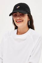 Topshop Rainbow Embroidered Cap