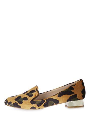 Topshop Sunny Velvet Leopard Slippers