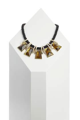 Topshop Tortoise And Rope Necklace