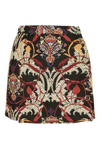 Topshop Petite Rambler Tapestry Skirt