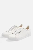 Topshop Cola White Lace Up Trainers