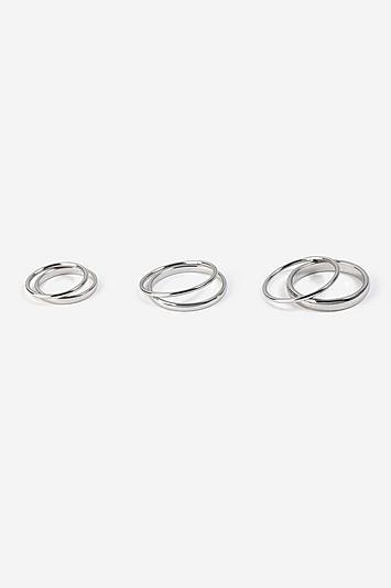 Topshop *clean Metal Ring Pack