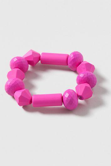 Topshop Pink Rubber Shape Bracelet