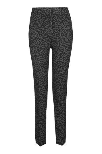 Topshop Animal Print Cigarette Trousers