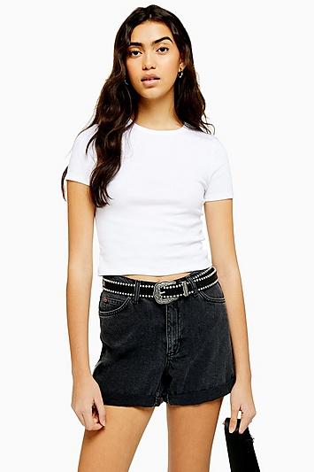Topshop White Shrunken T-shirt