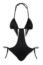 Topshop Fringed Halter Swimsuit
