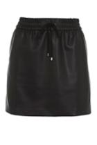 Topshop Petite Tie Pocket Pu Pencil Skirt