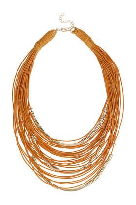 Topshop Fabric Multi Row Necklace
