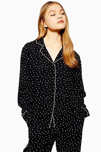 Topshop Star Print Pyjama Shirt