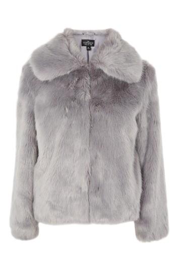 Topshop Petite Faux Fur Coat