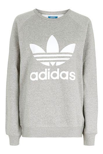 Topshop Trefoil Crew Sweat By Adidas Originals