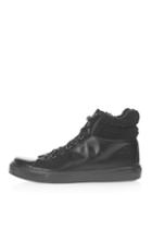 Topshop Kooper Fur Lace Up Trainers