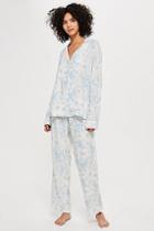 Topshop Printed Shirt And Trousers Pyjama Set