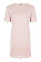 Topshop Petite Lace Petal T-shirt Dress