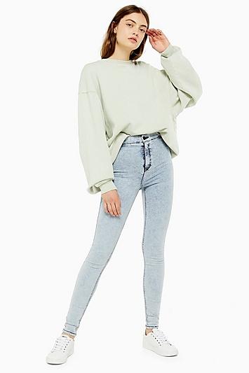 Topshop Extreme Bleach Acid Wash Joni Jeans