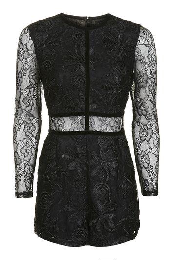 Topshop Tall Lace Playsuit