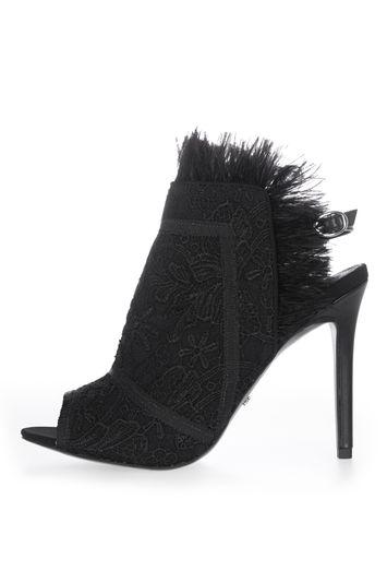 Topshop Russia Feather Trim Sandals