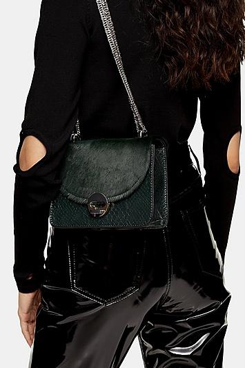 Topshop Cassidy Green Cross Body Bag