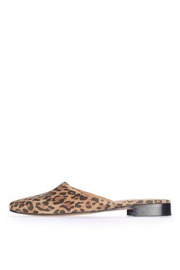 Topshop Kava Leopard Mule